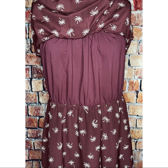 Madewell Dream Drift Overlay Silk Palm Tree Dress - Picture 7 of 7